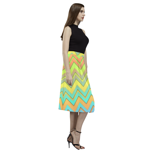Summer Chevrons Aoede Crepe Skirt (Model D16)