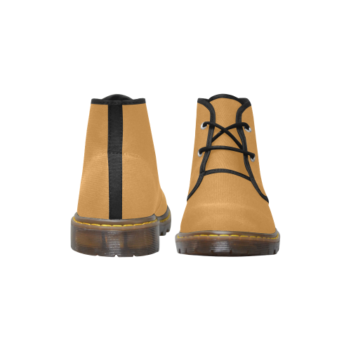 color butterscotch Men's Canvas Chukka Boots (Model 2402-1)
