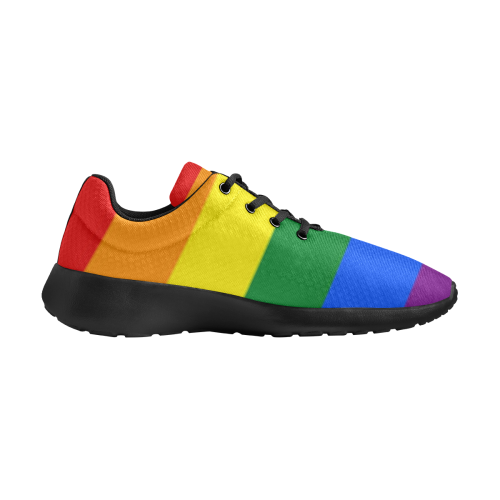Gay Pride Rainbow Flag Stripes Women's Athletic Shoes (Model 0200)