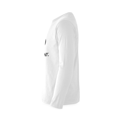 white long sleeve balck logo middle Sunny Men's T-shirt (long-sleeve) (Model T08)