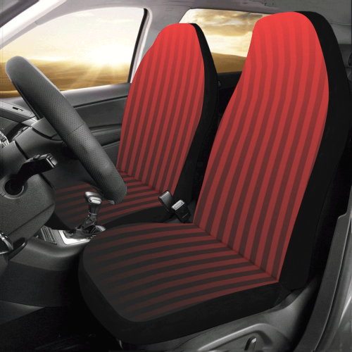 Vertical Red Stripes Car Seat Covers (Set of 2)