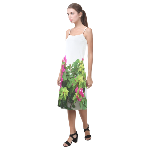 Hot Pink Bougianvillea Alcestis Slip Dress (Model D05)