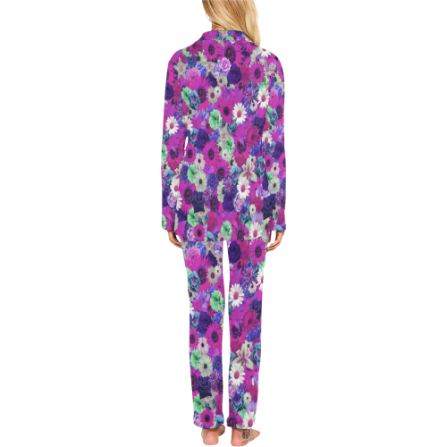 Purple Mint Fantasy Garden Women's Long Pajama Set