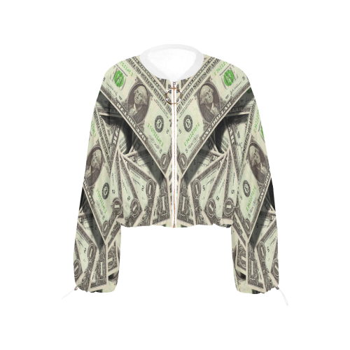 DOLLARS Cropped Chiffon Jacket for Women (Model H30)