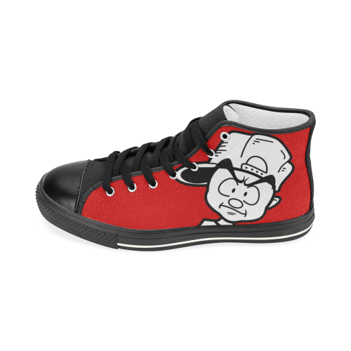 Red Canvas High Tops Men’s Classic High Top Canvas Shoes (Model 017)