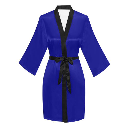 color dark blue Long Sleeve Kimono Robe