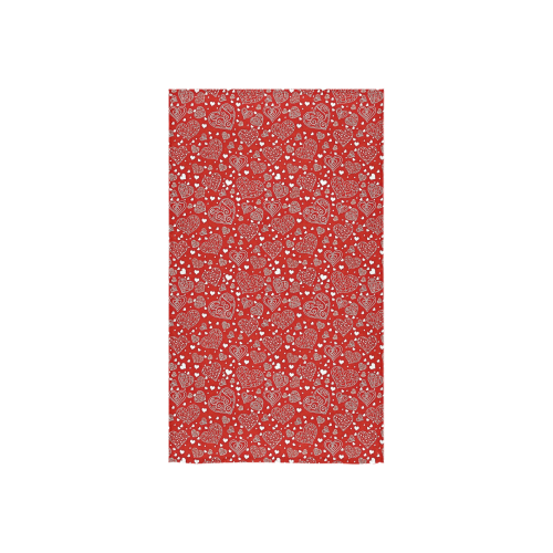 red white hearts Custom Towel 16"x28"