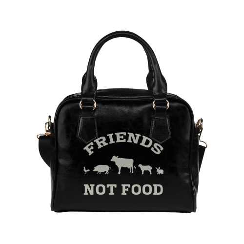 Friends Not Food (Go Vegan) Shoulder Handbag (Model 1634)