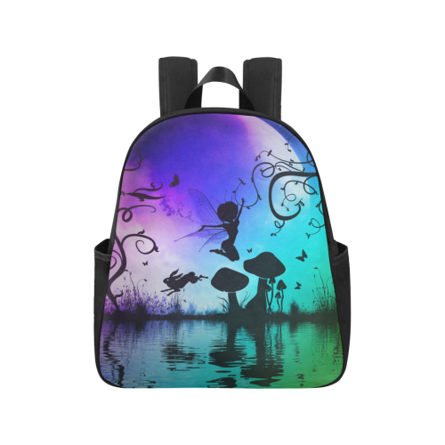Happy fairy in the night Multi-Pocket Fabric Backpack (Model 1684)