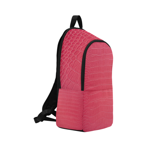 Red Snake Skin Fabric Backpack for Adult (Model 1659)