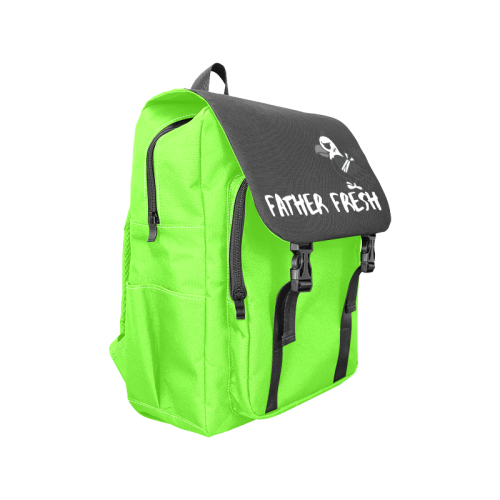 FATHER FRESH Neon Green Backpack Casual Shoulders Backpack (Model 1623)