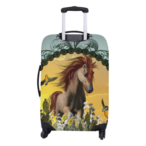 Wonderful horse with bird Luggage Cover/Medium 22"-25"
