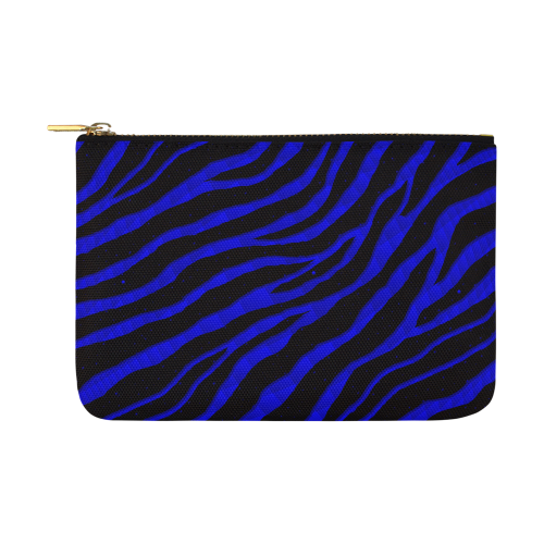 Ripped SpaceTime Stripes - Blue Carry-All Pouch 12.5''x8.5''