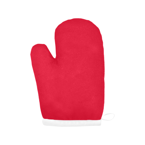 color Spanish red Oven Mitt (Two Pieces)