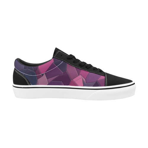 purple pink magenta mosaic #purple Men's Low Top Skateboarding Shoes (Model E001-2)