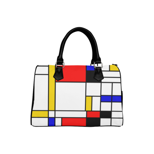 Bauhouse Composition Mondrian Style Boston Handbag (Model 1621)