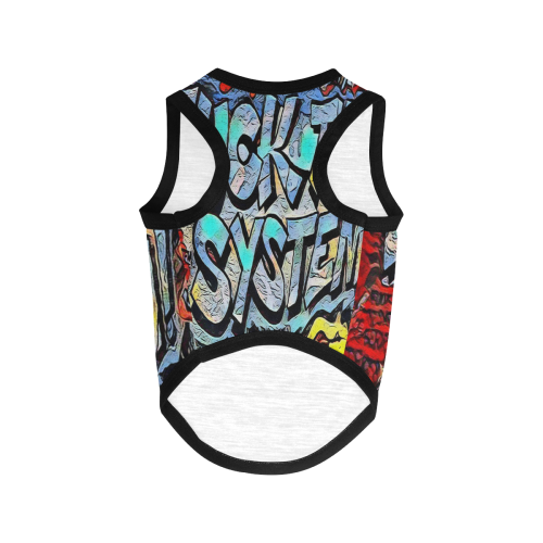 GRAFFITI FUCK SYSTEM FOR DOGS All Over Print Pet Tank Top