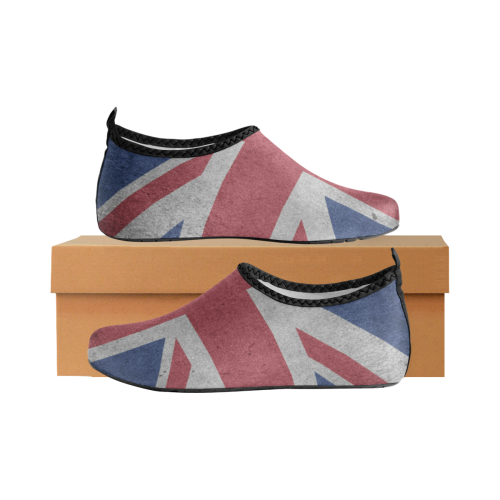 United Kingdom Union Jack Flag - Grunge 1 Women's Slip-On Water Shoes (Model 056)