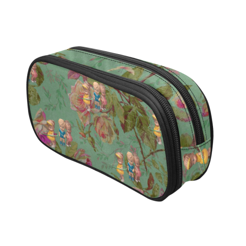 Hooping in the Rose Garden Pencil Pouch/Large (Model 1680)