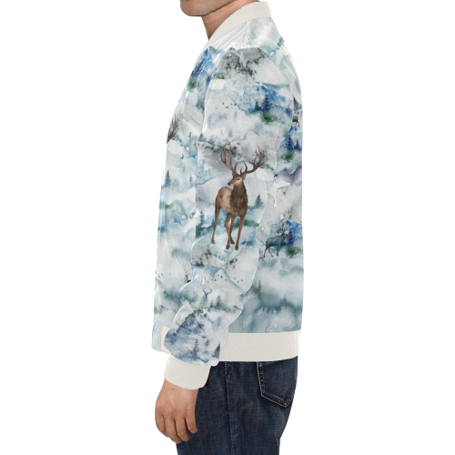 Oh My Deer All Over Print Bomber Jacket for Men/Large Size (Model H19)