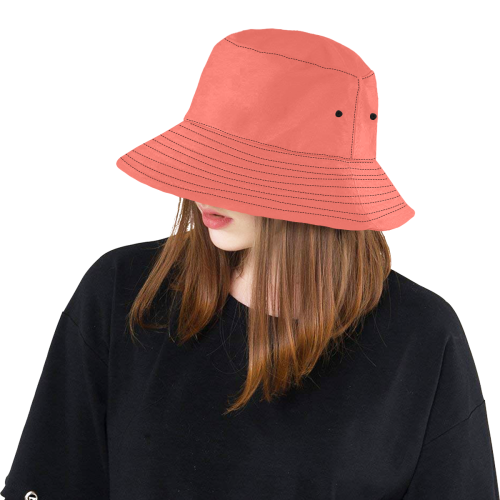 Living Coral All Over Print Bucket Hat