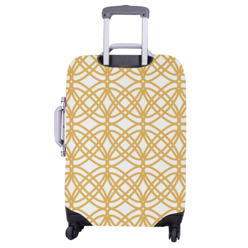 Abstract  pattern - bronze and white. Luggage Cover/Large 26"-28"