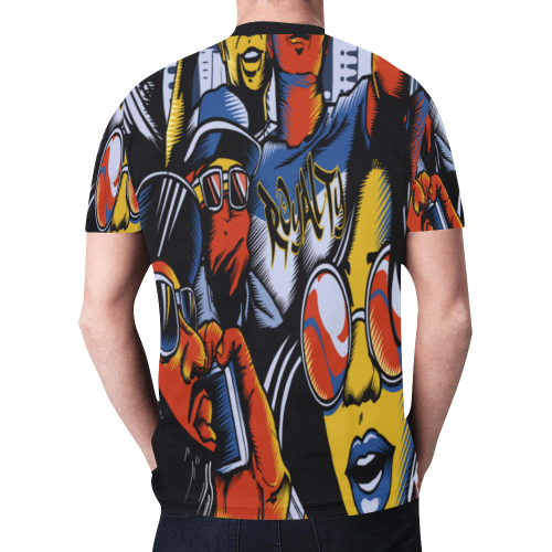 Grime Rap Art Inspired by the P Money Video Originators Original Comic Colors New All Over Print T-shirt for Men (Model T45)