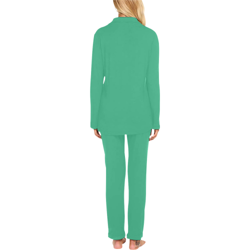 color mint Women's Long Pajama Set