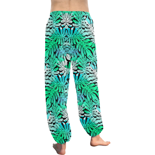 Green Leaves Tropical Women's All Over Print Harem Pants (Model L18)