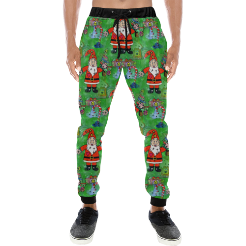 Christmas Gnomes by Nico Bielow Men's All Over Print Sweatpants (Model L11)