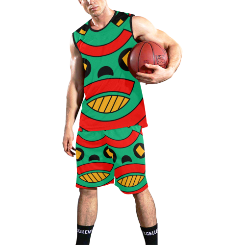 African Scary Tribal All Over Print Basketball Uniform