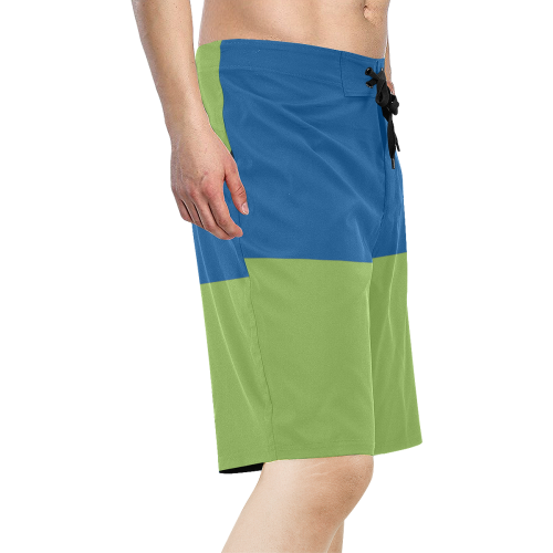 Colorblock Men's All Over Print Board Shorts (Model L16)