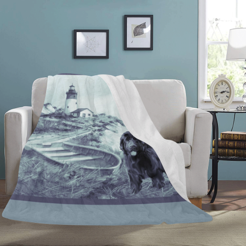 blue newf microfleece blanket Ultra-Soft Micro Fleece Blanket 60"x80"