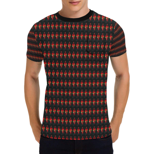 graphic Diamonds Men's All Over Print T-Shirt with Chest Pocket (Model T56)