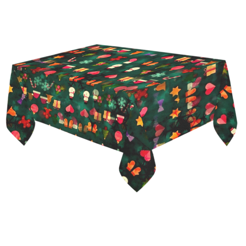 Gifts Pattern by K.Merske Cotton Linen Tablecloth 60"x 84"