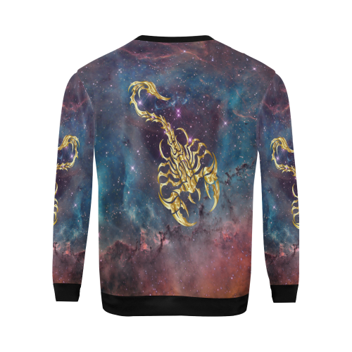 Scorpio and Space All Over Print Crewneck Sweatshirt for Men (Model H18)