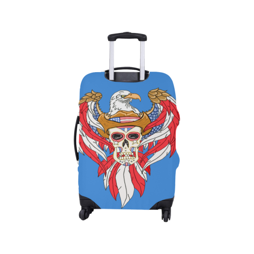 American Eagle Sugar Skull Blue Luggage Cover/Small 18"-21"