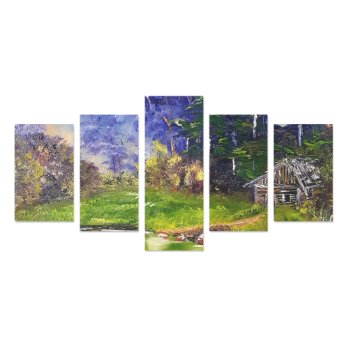 BLUE-FOREST-3 Canvas Print Sets C (No Frame)
