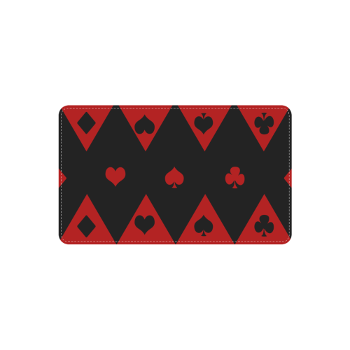 Las Vegas Black Red Play Card Shapes Rectangle Wood Door Hanging Sign