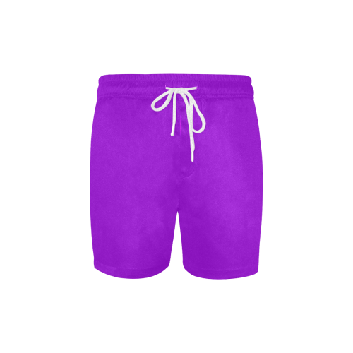 color dark violet Men's Mid-Length Swim Shorts (Model L39)