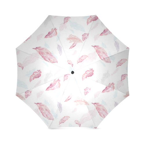 Water Color Feathers Foldable Umbrella (Model U01)