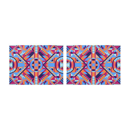 Modern Geometric Pattern Placemat 14’’ x 19’’ (Two Pieces)