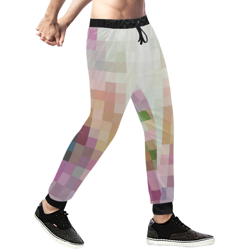 Karo Pattern by Nico Bielow Men's All Over Print Sweatpants (Model L11)
