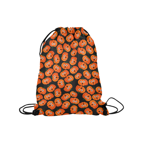 Spooked Halloween Pumpkins Medium Drawstring Bag Model 1604 (Twin Sides) 13.8"(W) * 18.1"(H)