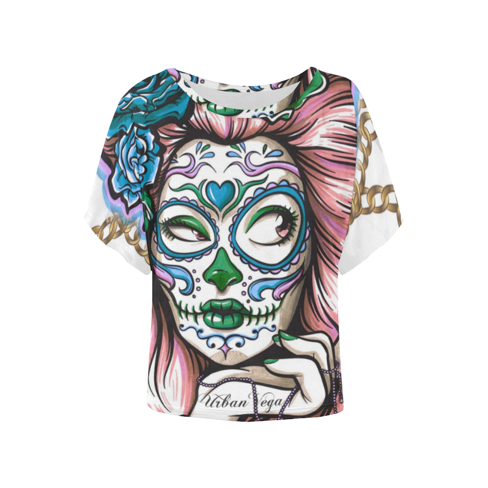 sugar skull t shirt women's