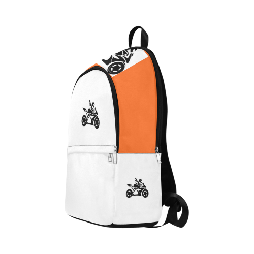ChickBiker Orange Fabric Backpack for Adult (Model 1659)