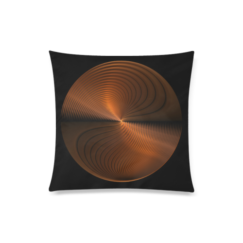 Copper Swirl Custom Zippered Pillow Case 20"x20"(Twin Sides)