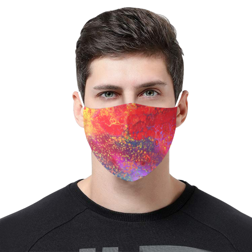 Love Colorful 1 3D Mouth Mask with Drawstring (Pack of 3) (Model M04)