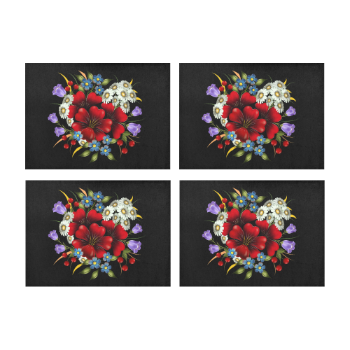Bouquet Of Flowers Placemat 14’’ x 19’’ (Four Pieces)