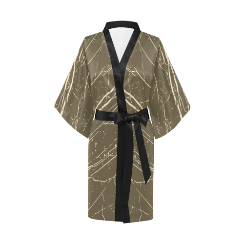 Military Olive & Almond Oil Kimono Robe